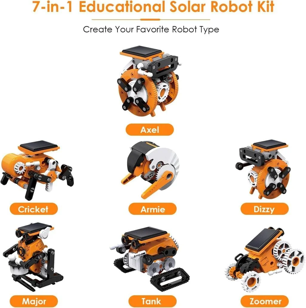 اسباب بازی ربات خورشیدی آموزشی ELECDON STEM، کیت ربات خورشیدی 7 در 1 برای کودکان، اسباب بازی ساختمانی آموزشی DIY STEM، کیت آزمایش علمی برای سنین 8-12 سال اسباب بازی ربات خورشیدی آموزشی ELECDON STEM، کیت ربات خورشیدی 7 در 1 برای کودکان، اسباب بازی ساختمانی آموزشی DIY STEM، کیت آزمایش علمی برای سنین 8-12 سال