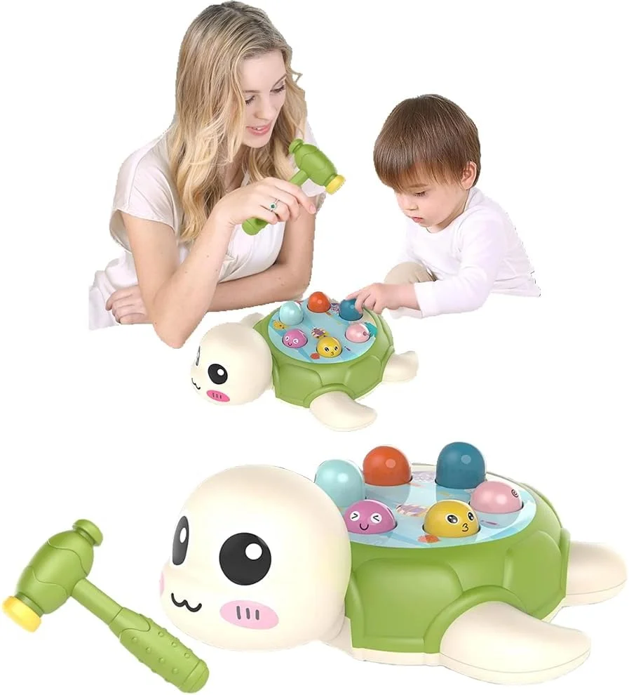 بازی آموزشی و تعاملی چکش‌کاری و کوبیدن برای کودکان نوپا، سنین 3 تا 6 سال. ایده آل برای پسران و دختران. شامل 2 چکش برای بازی یادگیری و رشد اولیه.