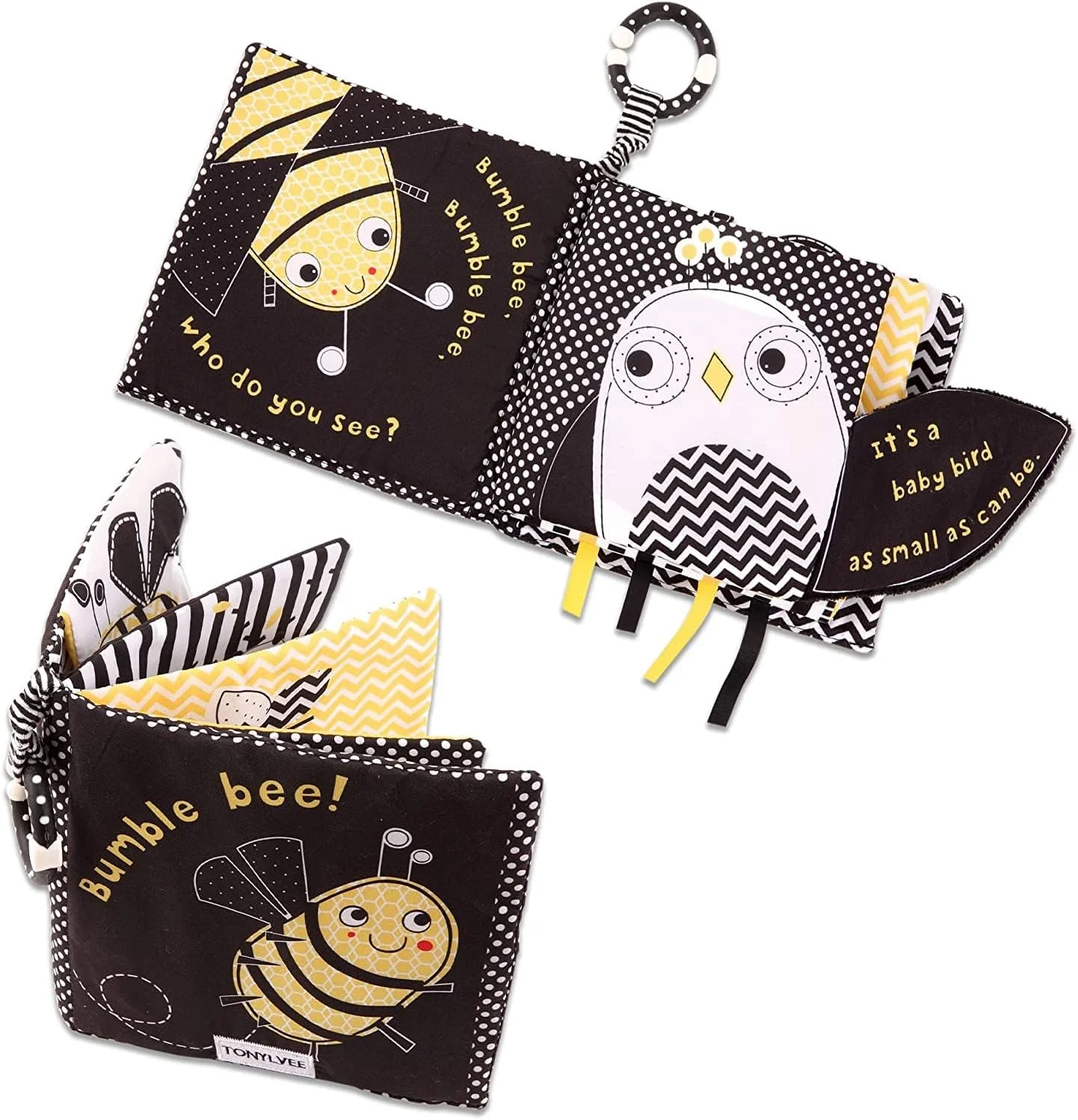 کتاب پارچه ای بی صدای ELECDON برای نوزادان، کتاب فعالیت پارچه ای نرم و مچاله شونده برای نوزادان و کودکان نوپا، کتاب پارچه ای آموزشی اولیه، اولین کتاب ایده آل کودک