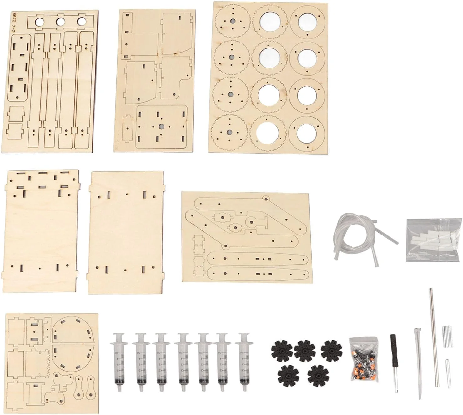 کیت آموزشی بیل مکانیکی هیدرولیک چوبی Cryfokt، مدل آزمایش علمی آموزشی DIY چوب کامپوزیت با ساختار جداشدنی، مدل تحریک آموزشی برای دانش آموزان دختر و پسر