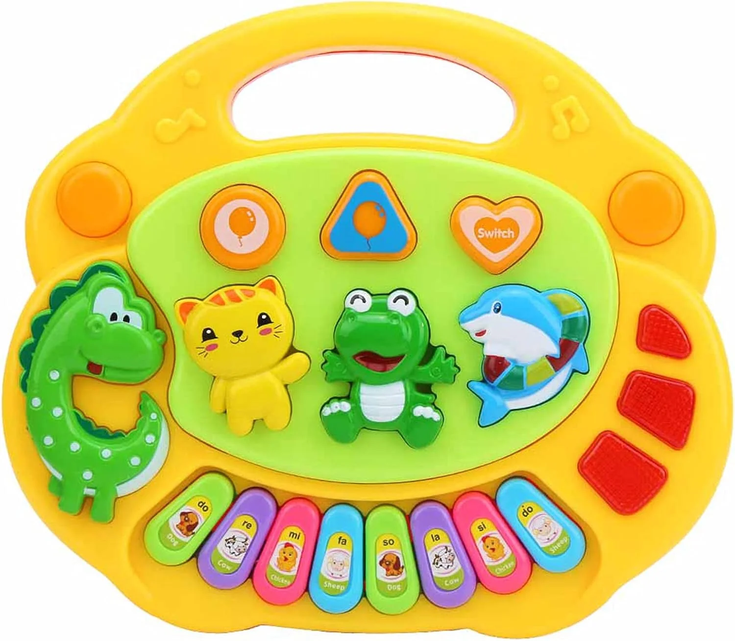 اسباب بازی موزیکال آموزشی کودک، صداها و حیوانات، بازی تعاملی، اسباب بازی صداهای حیوانات برای کودکان، دختران، پسران، نوزادان، پیش دبستانی ها، کودکان نوپا، مناسب برای هر دو جنسیت، سنین 12 تا 18 ماه، یادگیری آموزشی کودکان