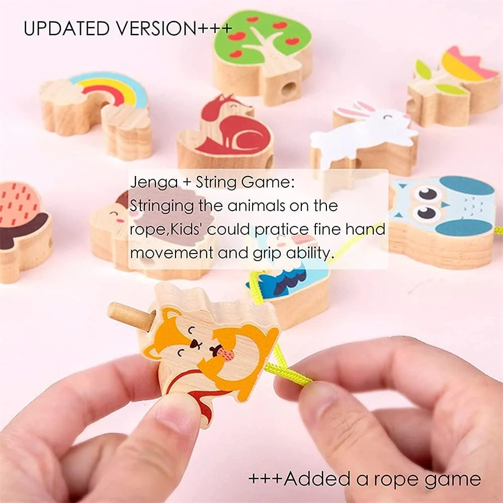 مجموعه اسباب بازی چوبی چیدنی برای کودکان نوپا: حیوانات، مهره ها، بلوک ها و رنگین کمان - اسباب بازی آموزشی مونته سوری برای کودکان 1-3 ساله مجموعه اسباب بازی چوبی چیدنی برای کودکان نوپا: حیوانات، مهره ها، بلوک ها و رنگین کمان - اسباب بازی آموزشی مونته سوری برای کودکان 1-3 ساله