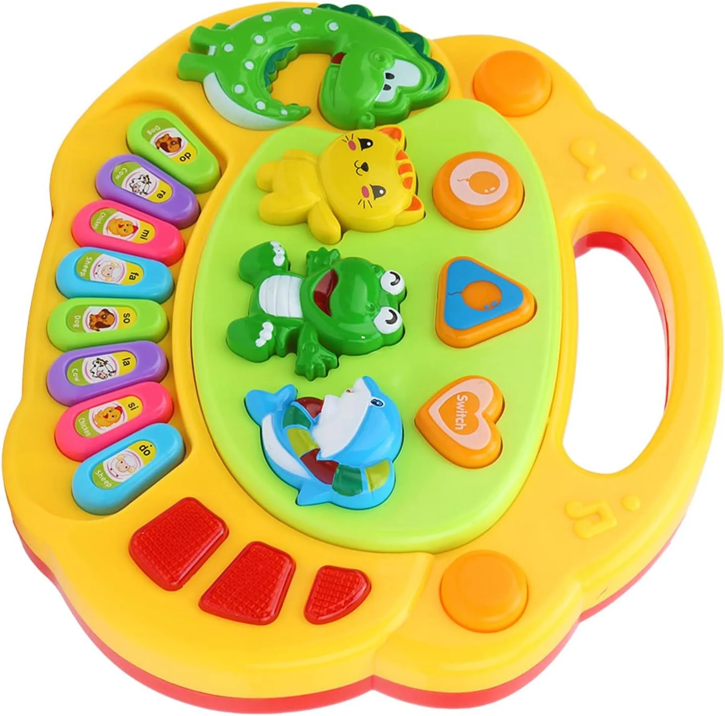 اسباب بازی موزیکال آموزشی کودک، صداها و حیوانات، بازی تعاملی، اسباب بازی صداهای حیوانات برای کودکان، دختران، پسران، نوزادان، پیش دبستانی ها، کودکان نوپا، مناسب برای هر دو جنسیت، سنین 12 تا 18 ماه، یادگیری آموزشی کودکان
