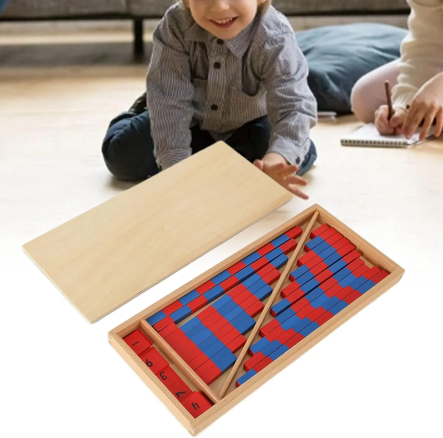 اسباب بازی های ریاضی Cryfokt، میله های عددی آموزشی کوچک برای هماهنگی چشم و دست برای غنی سازی تخیل کودکان