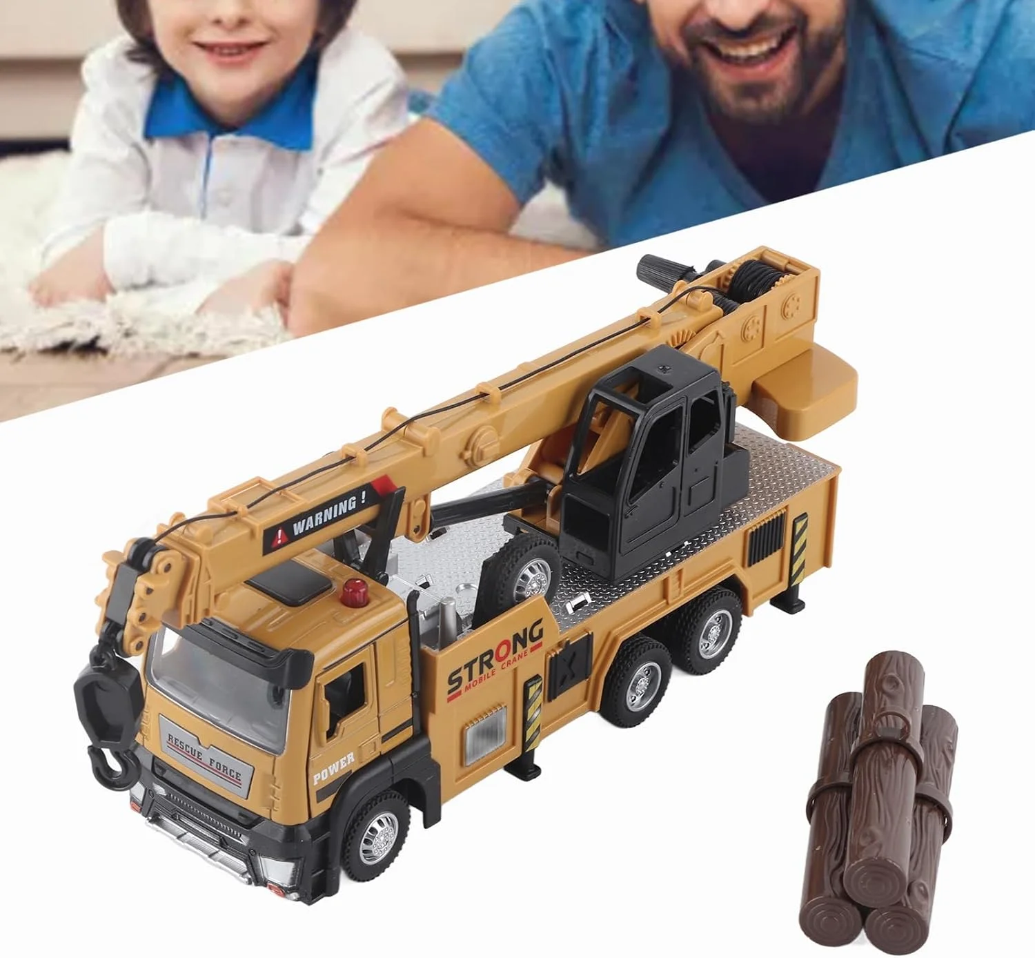 اسباب بازی جرثقیل بچه گانه Cryfokt، کامیون اسباب بازی جرثقیل بازوی آموزشی ساخته شده از آلیاژ، مناسب هدیه تعطیلات