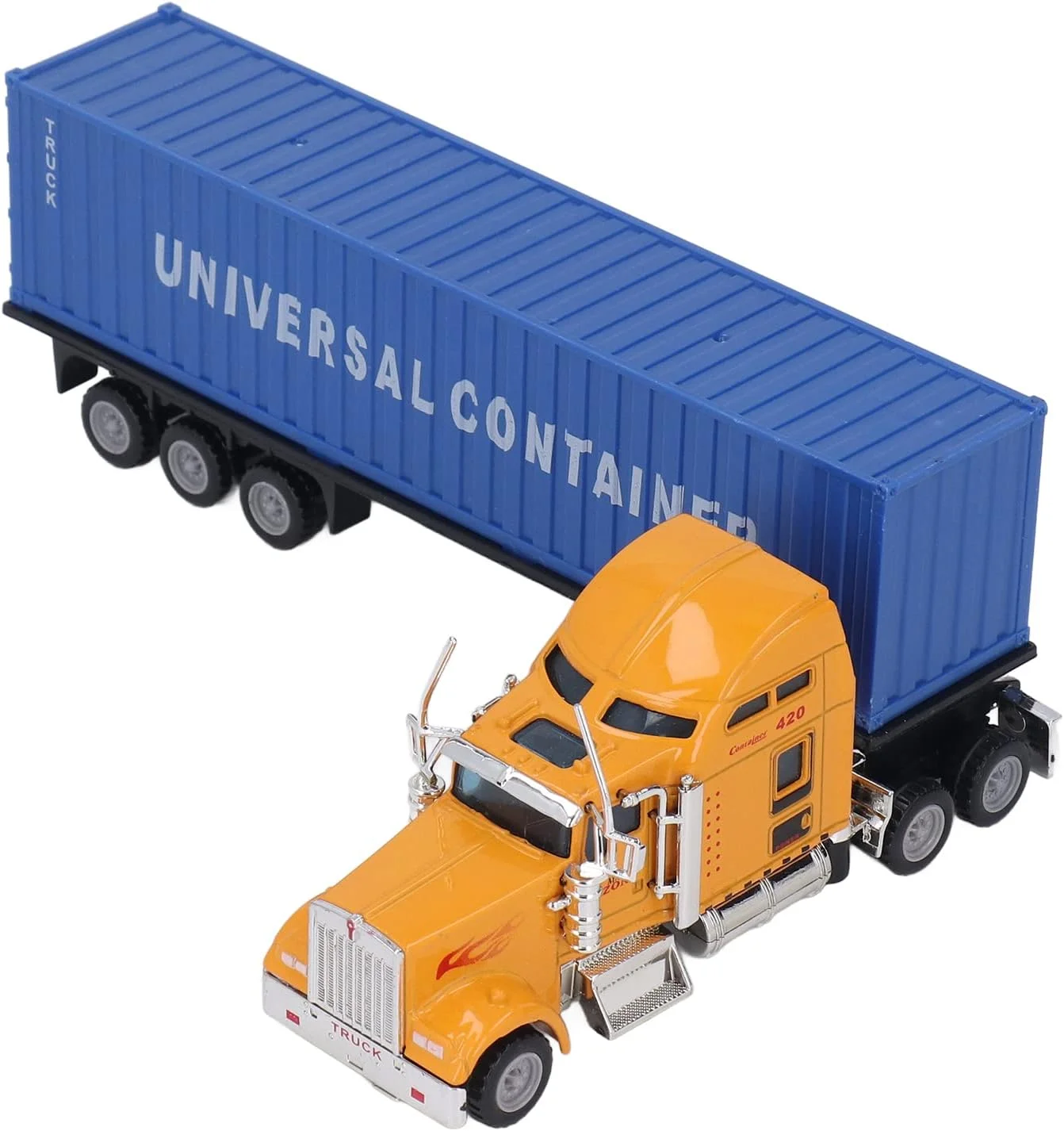 اسباب بازی تریلر کانتینری Cryfokt، مدل کامیون حمل و نقل شبیه سازی شده 1:65 برای خانه