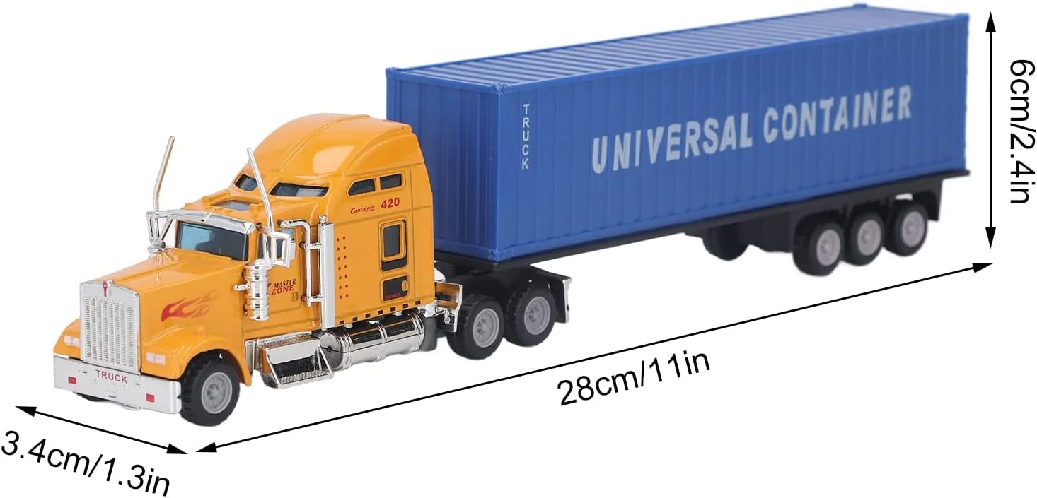 اسباب بازی تریلر کانتینری Cryfokt، مدل کامیون حمل و نقل شبیه سازی شده 1:65 برای خانه