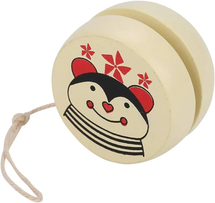 اسباب بازی Cryfokt، اسباب بازی آموزشی اولیه، یویو چوبی غیر سمی، اسباب بازی توپی یویو، برای کودک (#5)