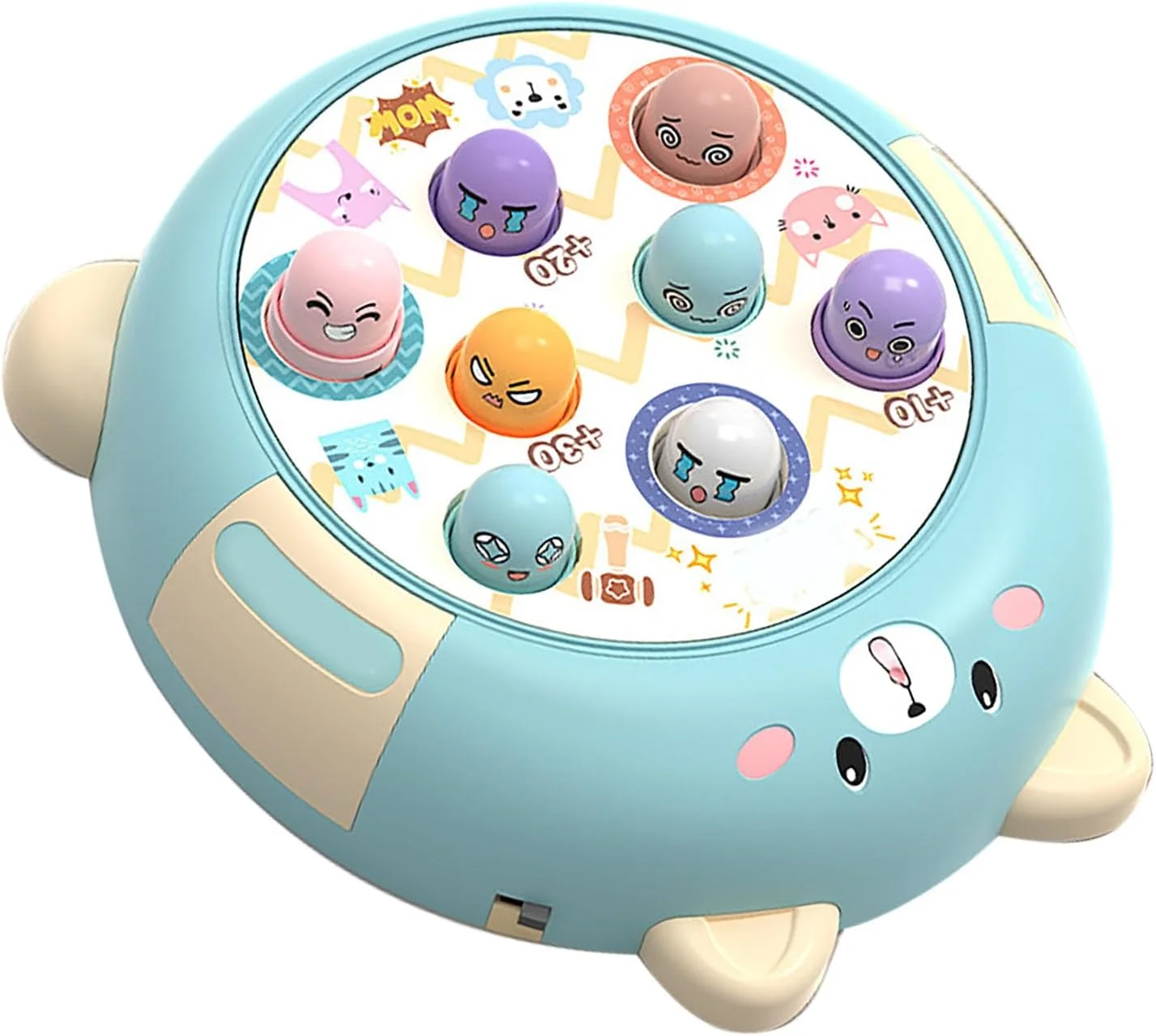 اسباب بازی ضربه ای Cryfokt، اسباب بازی آموزشی صدا و نور برای کودکان (آبی)