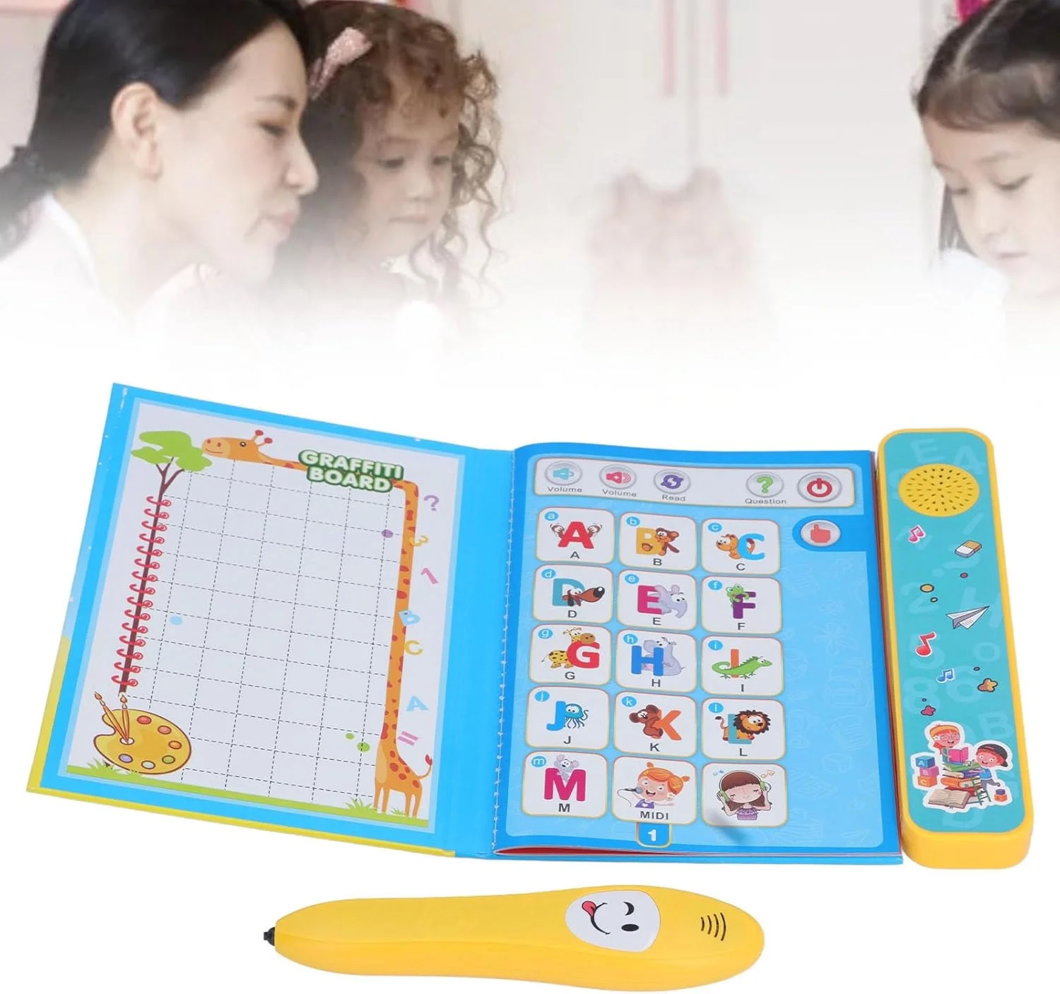 کتاب آموزش الکترونیکی Cryfokt، اسباب بازی نقطه خوان برای آموزش زبان انگلیسی به کودکان، کتاب صوتی الفبا برای خواندن