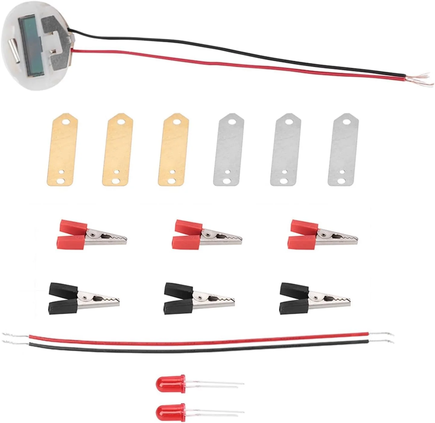 ست علوم زیستی Cryfokt، آزمایش تولید برق با میوه، کیت علوم انرژی زیستی لامپ، صفحات روی / مس برای بازی دانش آموزی آزمایش معلم