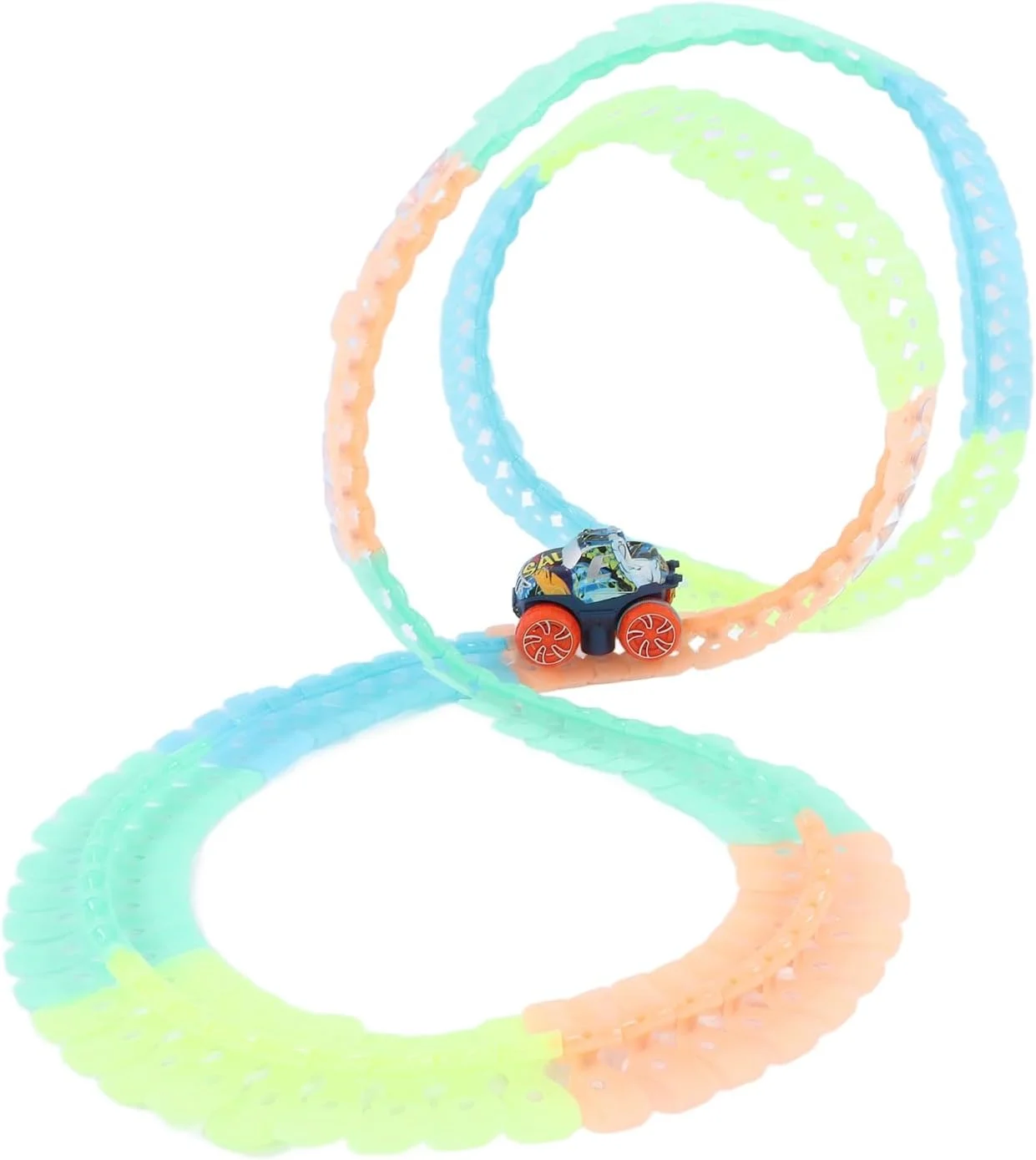 پیست مسابقه Cryfokt و ماشین های اسباب بازی LED، پیست ماشین مسابقه جادویی با بلوک ساختمانی روشن شونده LED، مجموعه اسباب بازی آموزشی ساخت و ساز برای پسران و دختران، هدیه تولد کودکان (224 قطعه)
