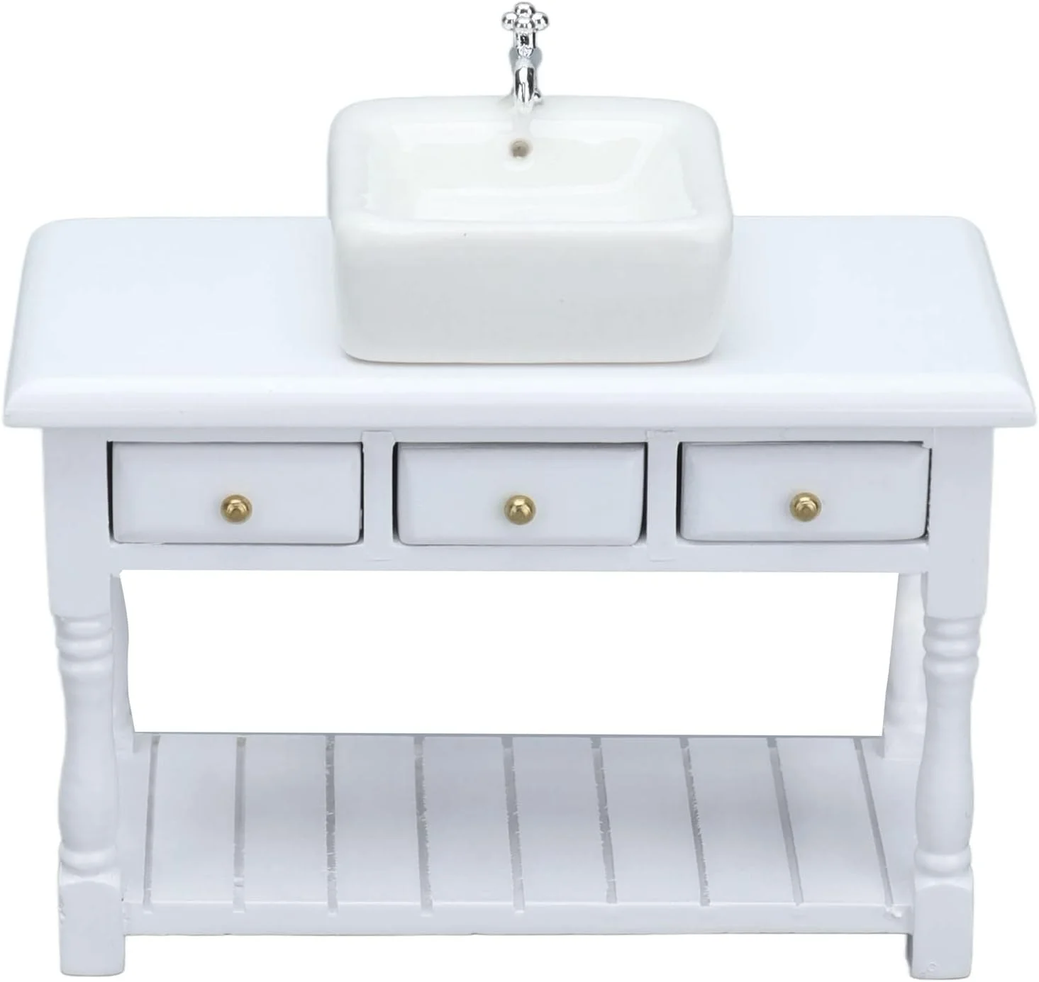 ست میز آرایش خانه عروسکی Cryfokt، ست حمام خانه عروسکی آموزشی جالب برای خانه عروسکی مینیاتوری 1:12