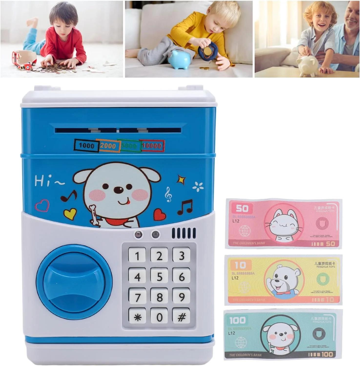 صندوق پول کودکانه Cryfokt، جعبه پول آموزشی قابل حمل ساده و نوآورانه برای هدیه کودکان