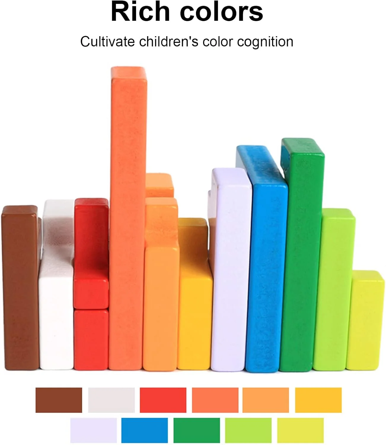 بلوک ساختمانی چوبی Cryfokt، اسباب بازی پازل حیوانات، آموزشی و قابل چیدن برای کودکان 3 سال به بالا