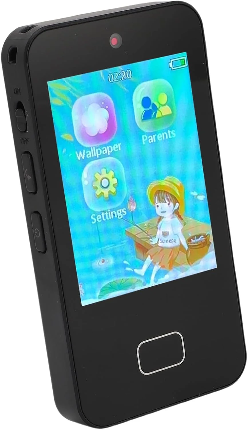 تلفن بازی کودکانه Cryfokt، اسباب بازی تلفن هوشمند کودکان چند منظوره با عمر باتری طولانی دوربین دوگانه HD 600mAh برای کودکان 3 تا 10 ساله (مشکی)