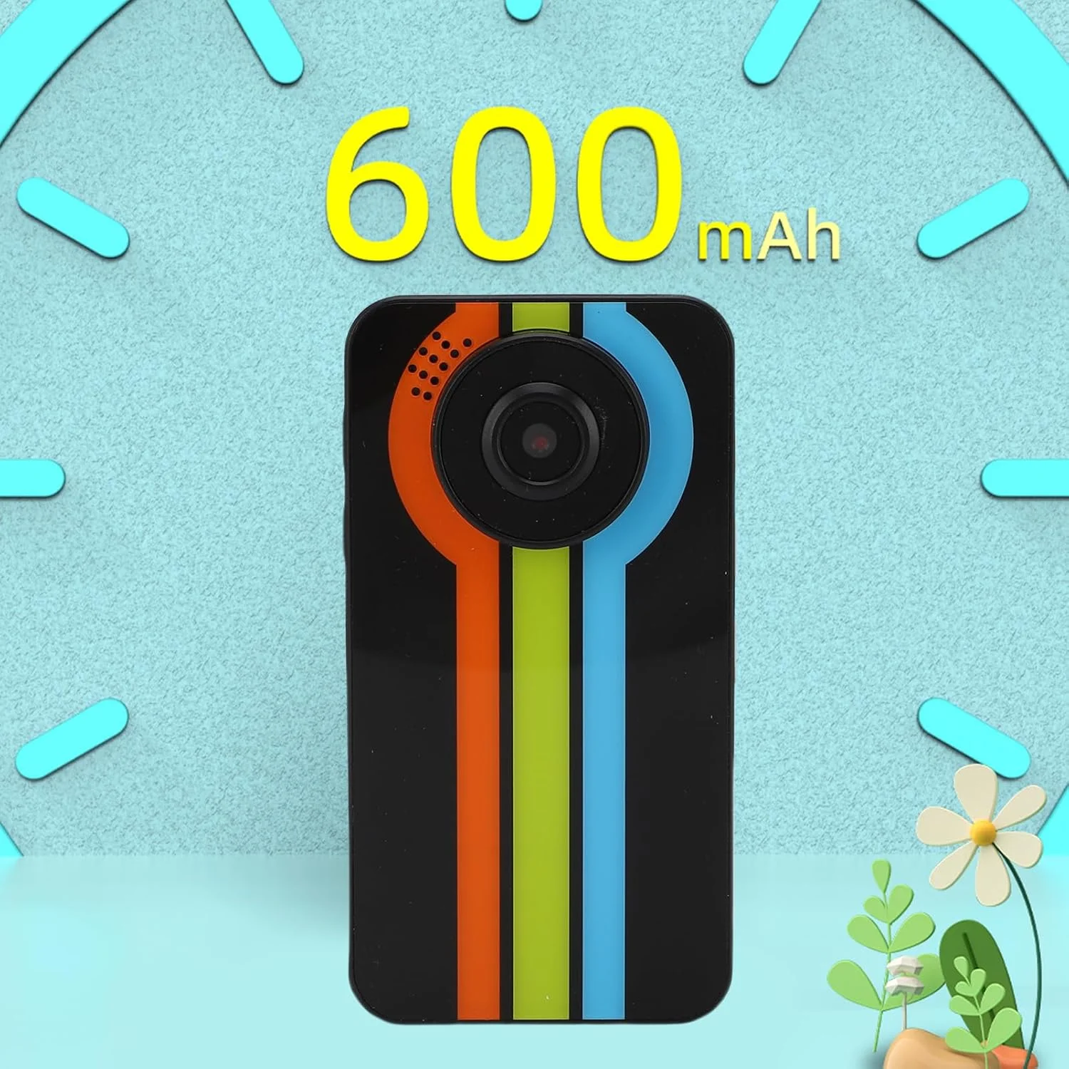 تلفن بازی کودکانه Cryfokt، اسباب بازی تلفن هوشمند کودکان چند منظوره با عمر باتری طولانی دوربین دوگانه HD 600mAh برای کودکان 3 تا 10 ساله (مشکی)