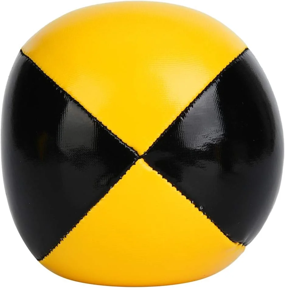 ست توپ بازی سیرک برای مبتدیان - توپ های سبک وزن 3 عددی زرد و مشکی برای انعطاف پذیری انگشتان