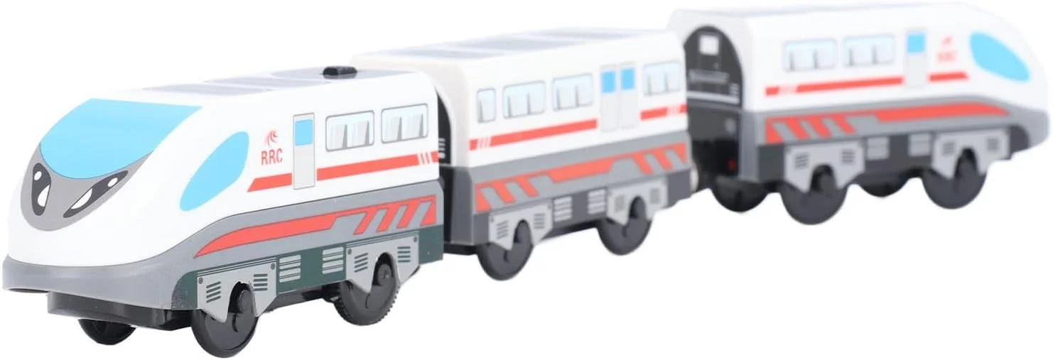 ست اسباب بازی الکتریکی Cryfokt، اتصال جذبی آموزشی، اسباب بازی باتری خور با ریل، چراغ و صدا، جنس ABS، مناسب کودکان دختر و پسر بالای 3 سال (مدل 1)