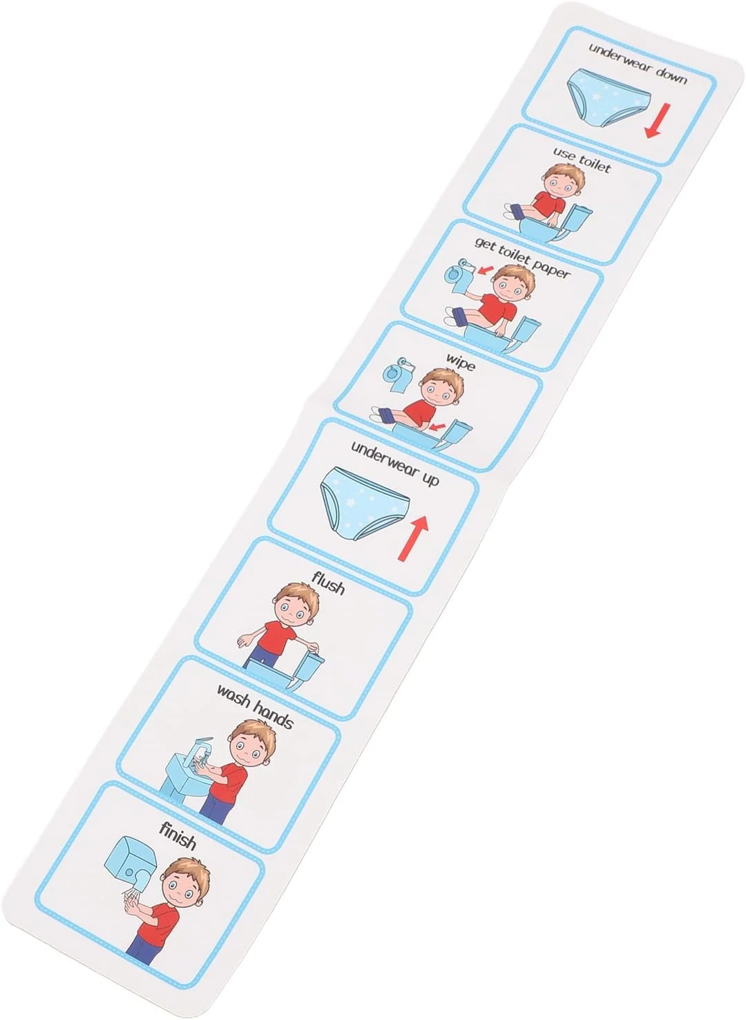 برنامه زمانبندی آموزش توالت رفتن ضد آب با چسب خودکار، برنامه تصویری آموزش توالت رفتن و تقویت مهارت های زندگی مستقل