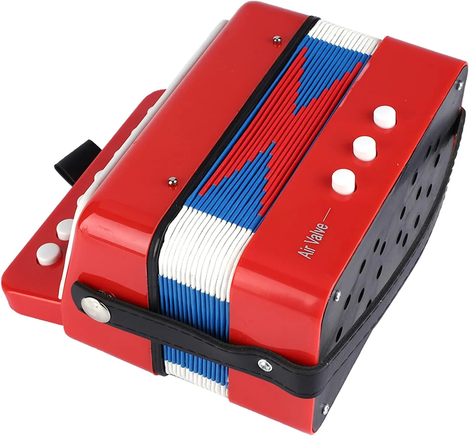 ساز آکاردئون 7 کلیدی و 2 باسی کودکانه Cryfokt، آکاردئون کودکانه، اسباب بازی آموزشی ساز موسیقی ریتم برای دستان کوچک (قرمز)