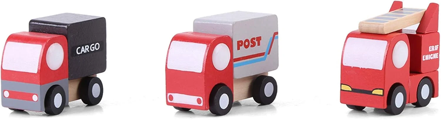 ماشین اسباب بازی چوبی Cryfokt، ماشین اسباب بازی شیک، زنده و قابل حمل برای کودکان، متعادل، سبک وزن و ایمن برای پسر، دختر، کودک نوپا