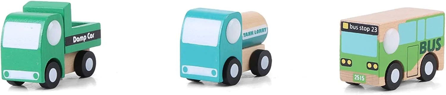 ماشین اسباب بازی کودکان Cryfokt، ماشین اسباب بازی چوبی، پایدار، سخاوتمندانه، مناسب برای پسر، دختر، مهد کودک برای مهارت های شناختی، مجموعه ها، هدایا برای کودکان، مهد کودک، نوپا