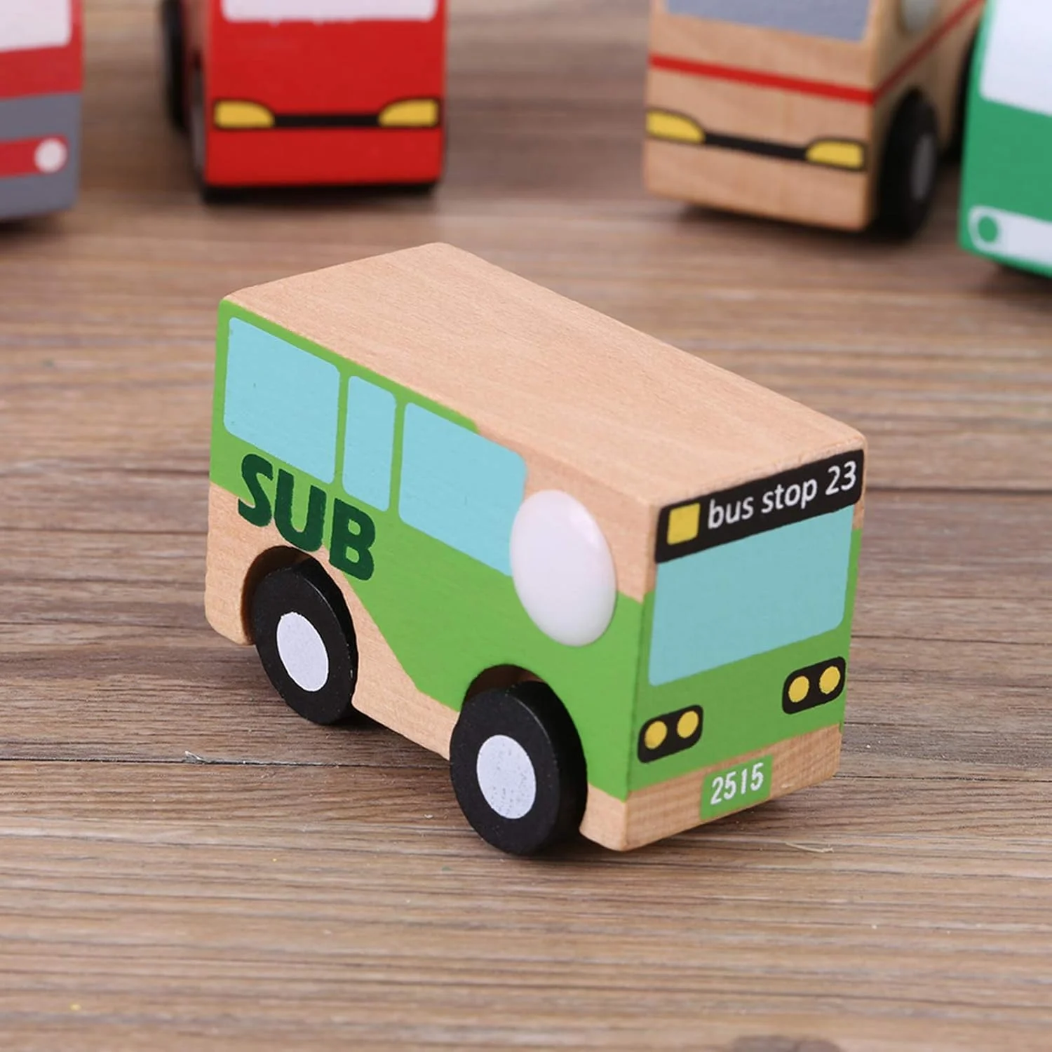 ماشین اسباب بازی کودکان Cryfokt، ماشین اسباب بازی چوبی، پایدار، سخاوتمندانه، مناسب برای پسر، دختر، مهد کودک برای مهارت های شناختی، مجموعه ها، هدایا برای کودکان، مهد کودک، نوپا