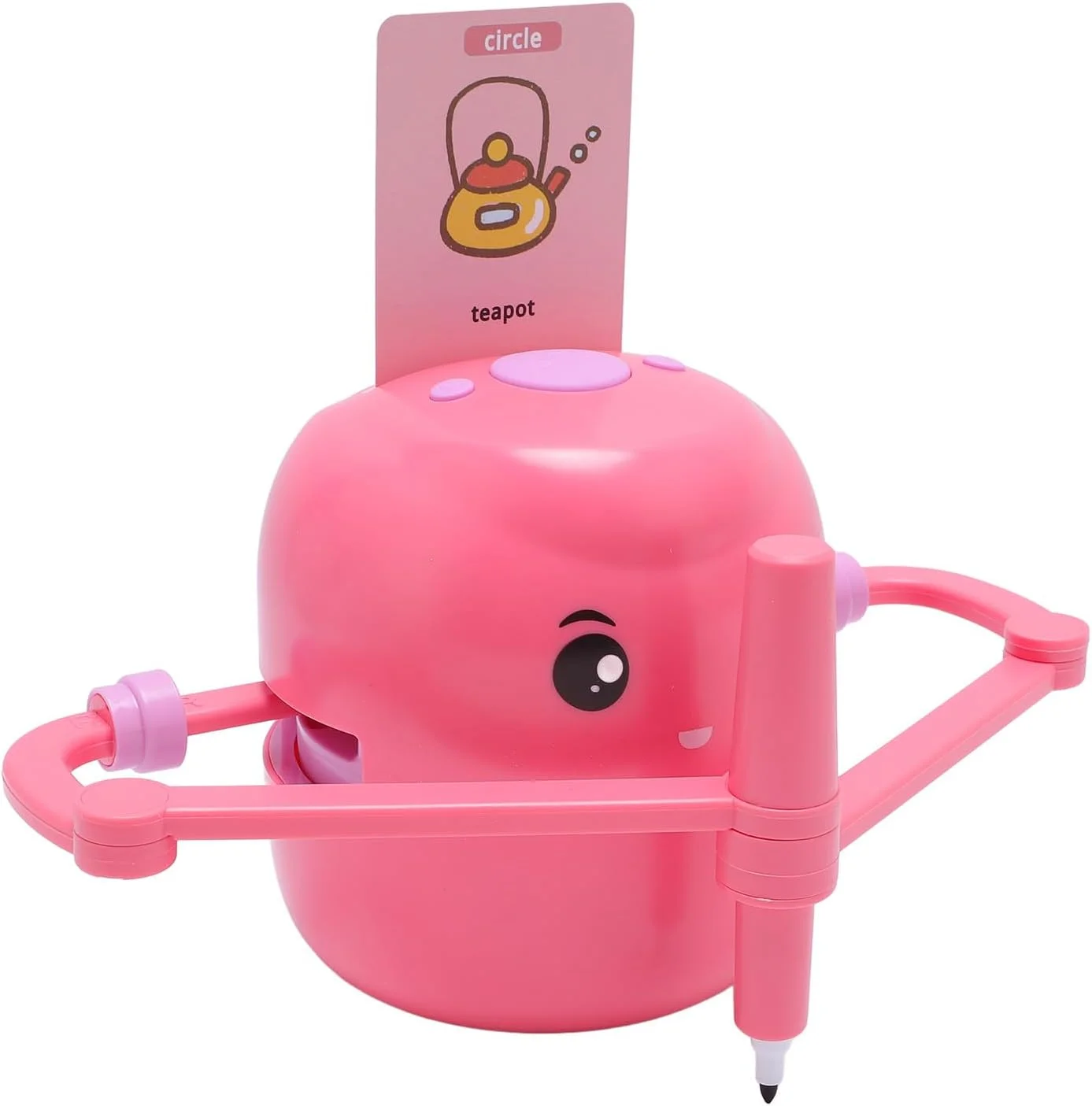 ربات نقاشی هوشمند Cryfokt، ربات نقاشی هوشمند تعاملی 2400mAh برای کودکان (قرمز گل رز)