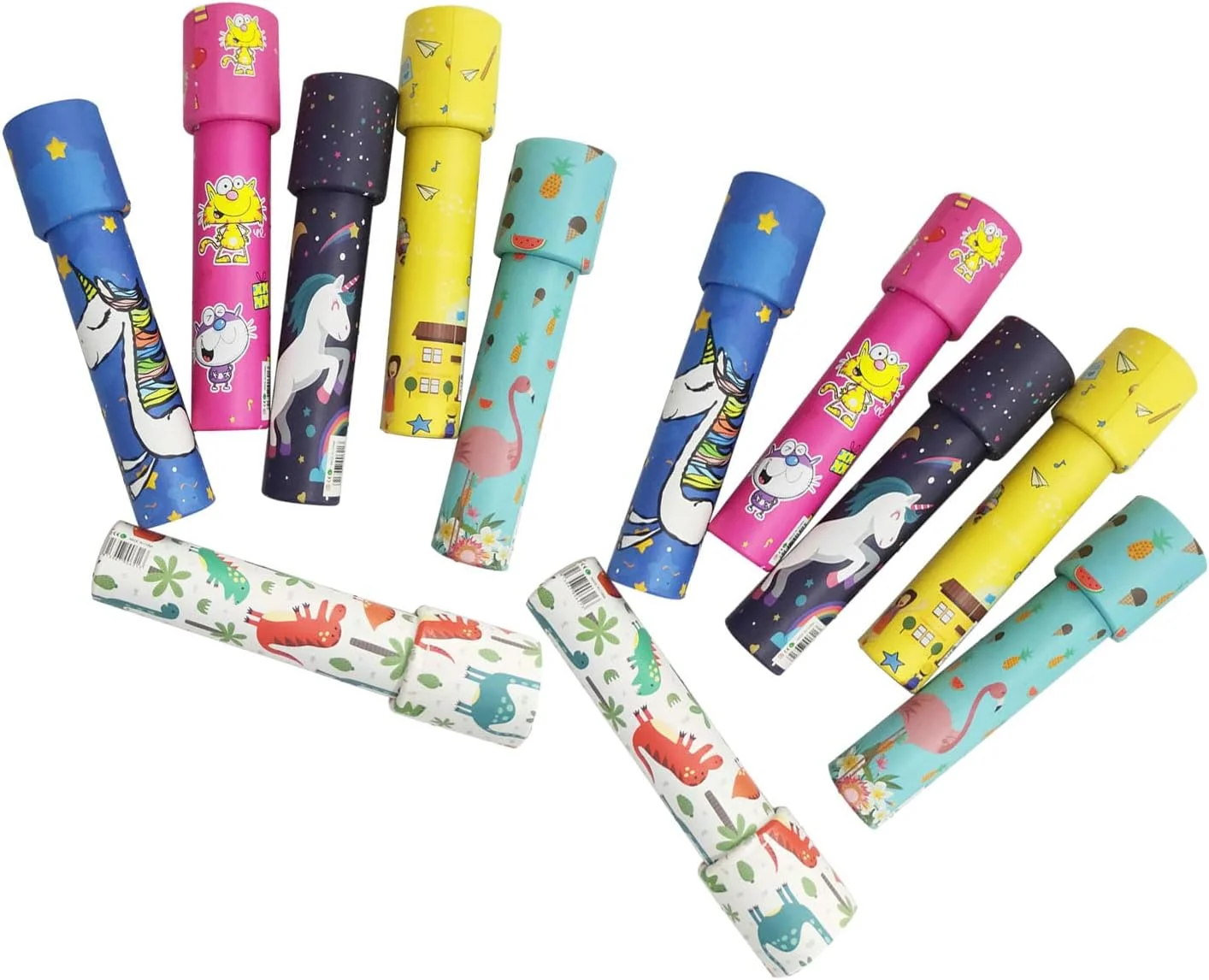 کینسو 12 عددی کالیدوسکوپ قابل حمل رنگارنگ رترو کلاسیک آموزشی اسباب بازی چرخان کالیدوسکوپ برای کودکان