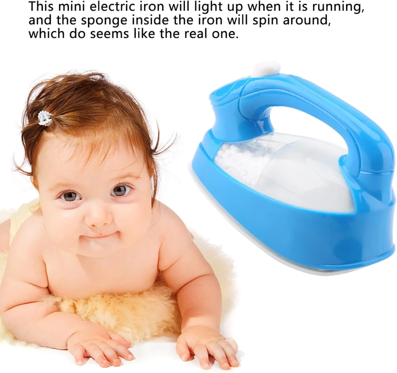 اسباب بازی اتو برقی، اسباب بازی لوازم خانگی برای کودکان 3 سال به بالا (رنگ تصادفی)