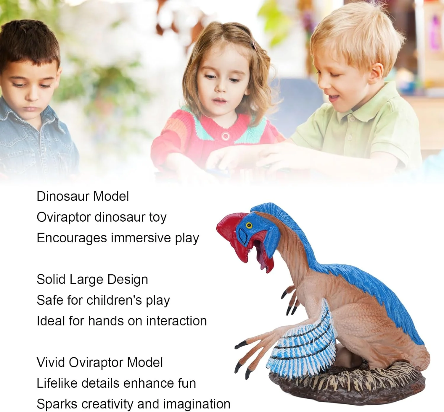 اسباب بازی دایناسور اوویراپتور، مدل آموزشی فیگورین برای کودکان (آبی) اسباب بازی دایناسور اوویراپتور، مدل آموزشی فیگورین برای کودکان (آبی)