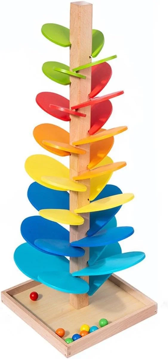 بازی مسیر توپ مرمر، اسباب بازی آموزشی درخت توپ مرمر برای کودکان پسر و دختر