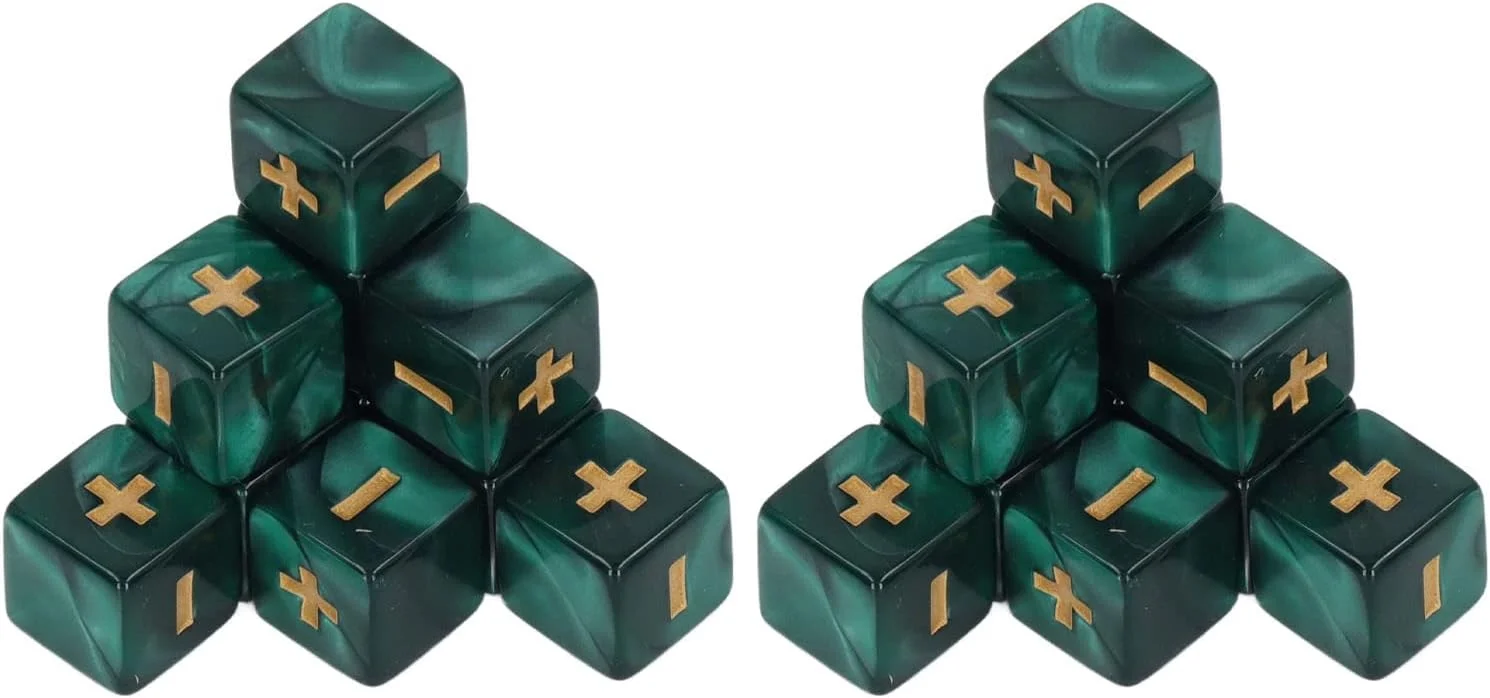 مجموعه 20 عددی تاس آموزشی 16 میلی متری، تاس عملیات ریاضی با علائم مثبت و منفی، اسباب بازی های آموزشی، برای آموزش کلاسی، یادگیری ریاضی (سبز)