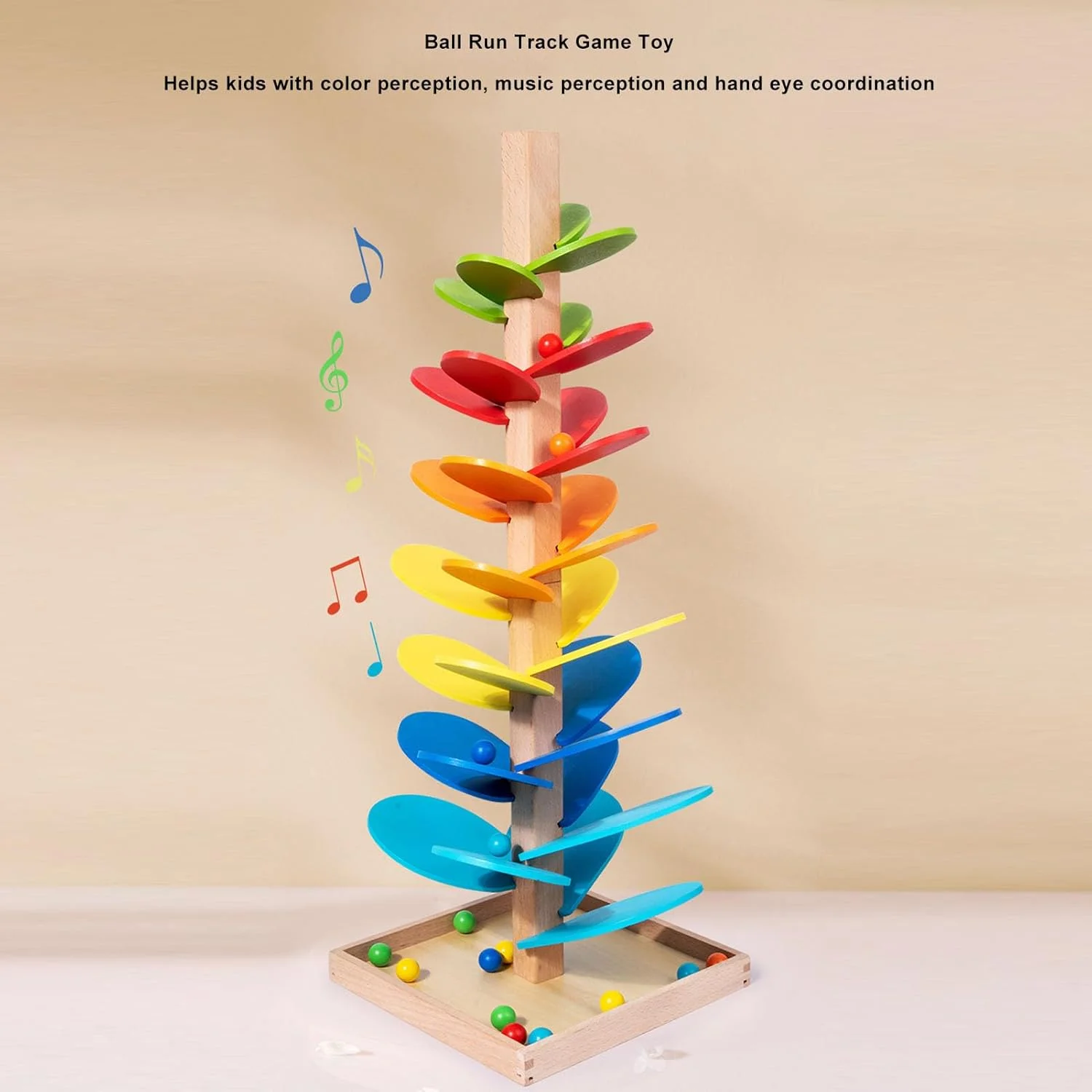 بازی مسیر توپ مرمر، اسباب بازی آموزشی درخت توپ مرمر برای کودکان پسر و دختر