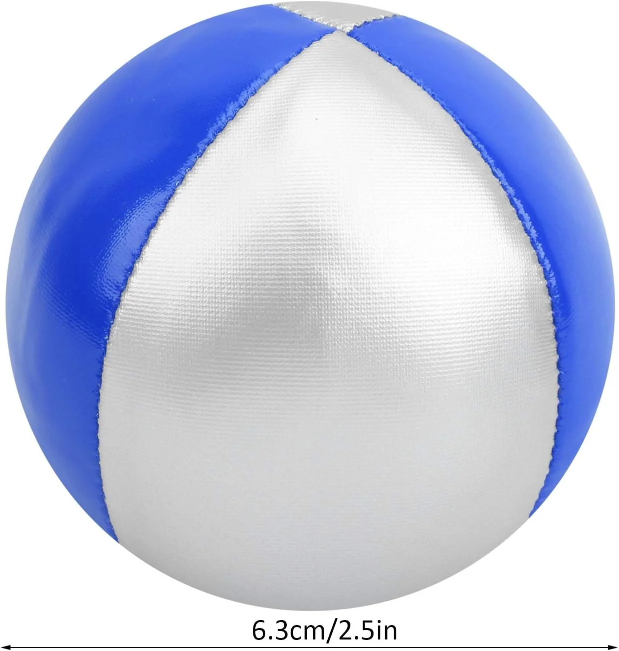 توپ شعبده بازی Keenso، 3 عدد توپ پرتاب شعبده بازی نمایش متنوع، اسباب بازی آموزشی پازلی سرگرم کننده برای اوقات فراغت در فضای داخلی (آبی/نقره ای)