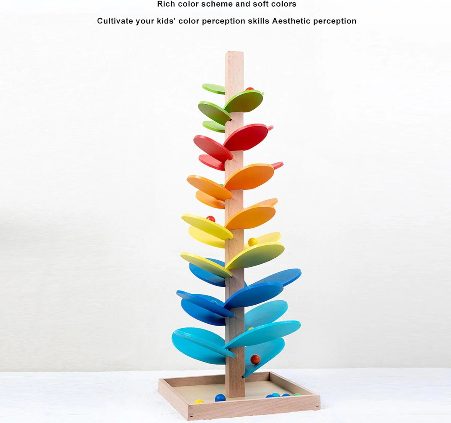 بازی مسیر توپ مرمر، اسباب بازی آموزشی درخت توپ مرمر برای کودکان پسر و دختر