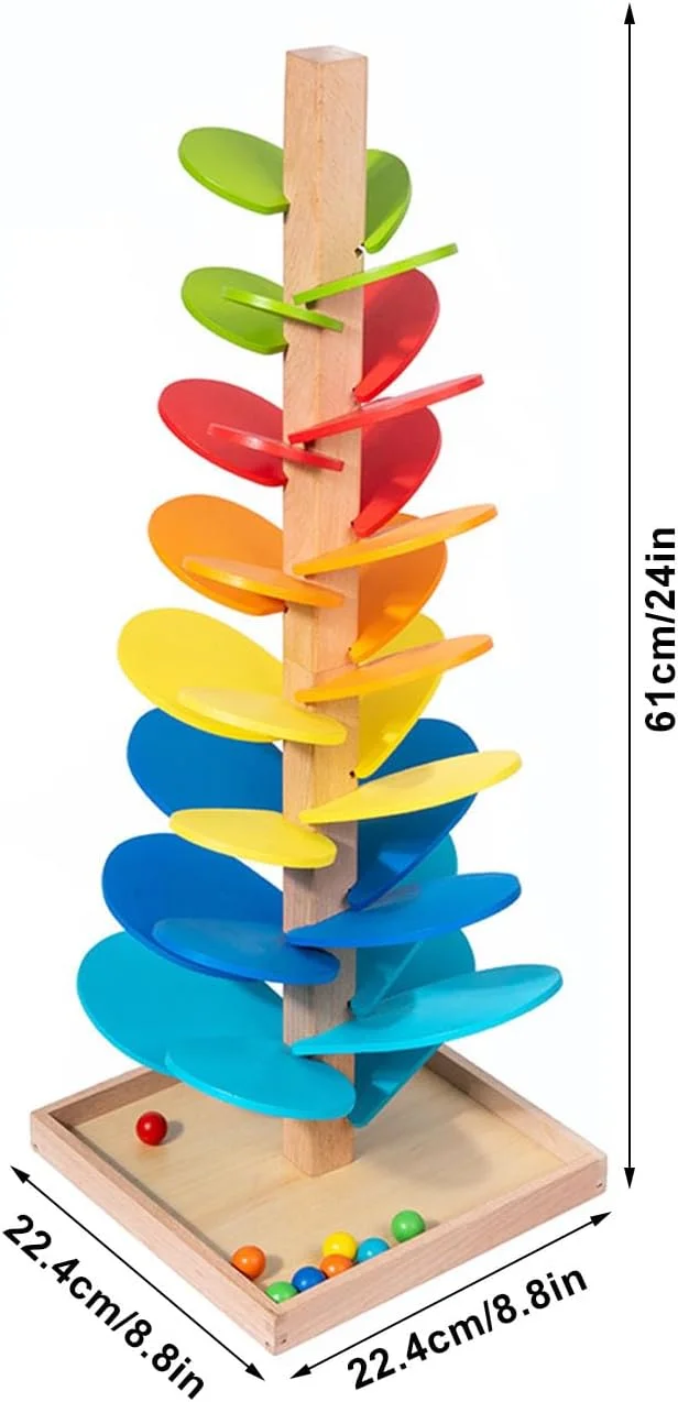 بازی مسیر توپ مرمر، اسباب بازی آموزشی درخت توپ مرمر برای کودکان پسر و دختر