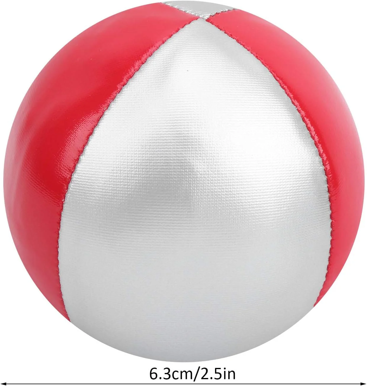 توپ شعبده بازی Keenso، 3 عدد توپ پرتاب شعبده بازی نمایش متنوع، اسباب بازی آموزشی پازلی سرگرم کننده ورزشی اوقات فراغت داخلی (قرمز/نقره ای)