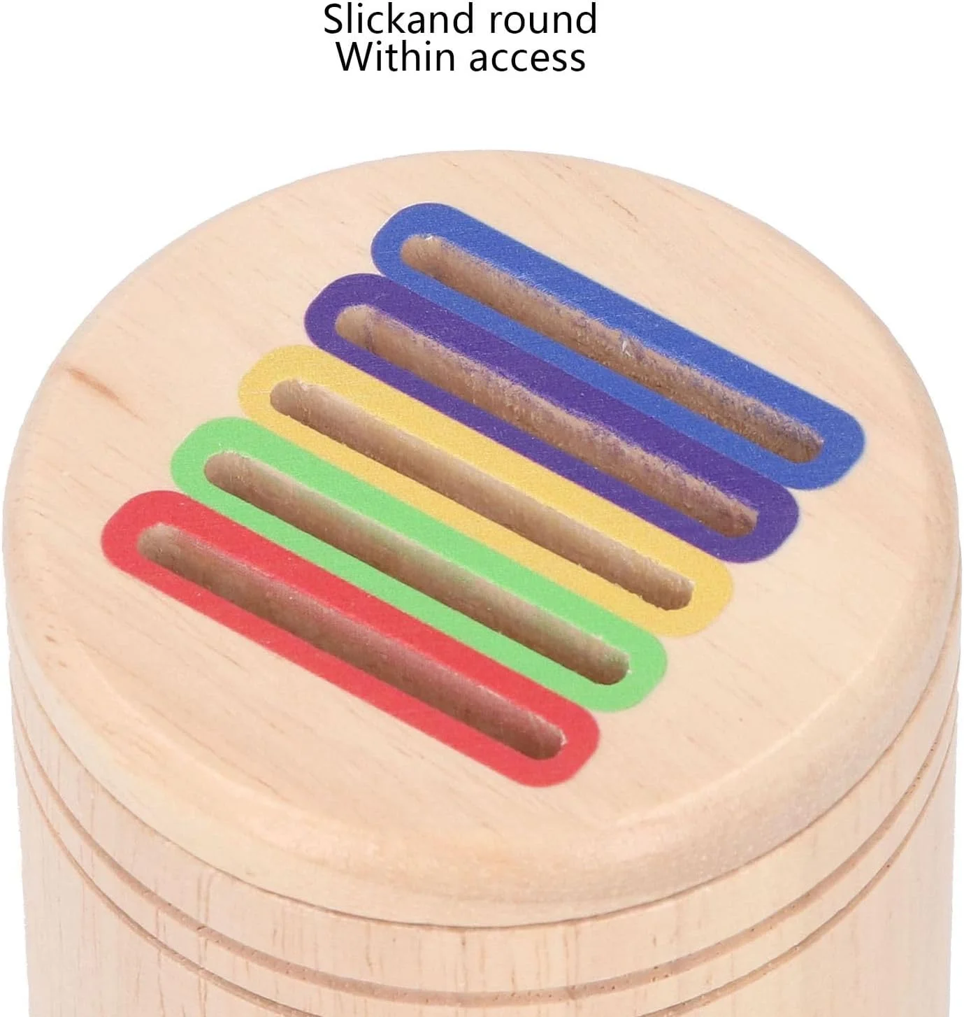 جعبه اسباب بازی مرتب سازی رنگ چوبی، اسباب بازی آموزشی تطبیق رنگ با کیف بند دار برای کودکان