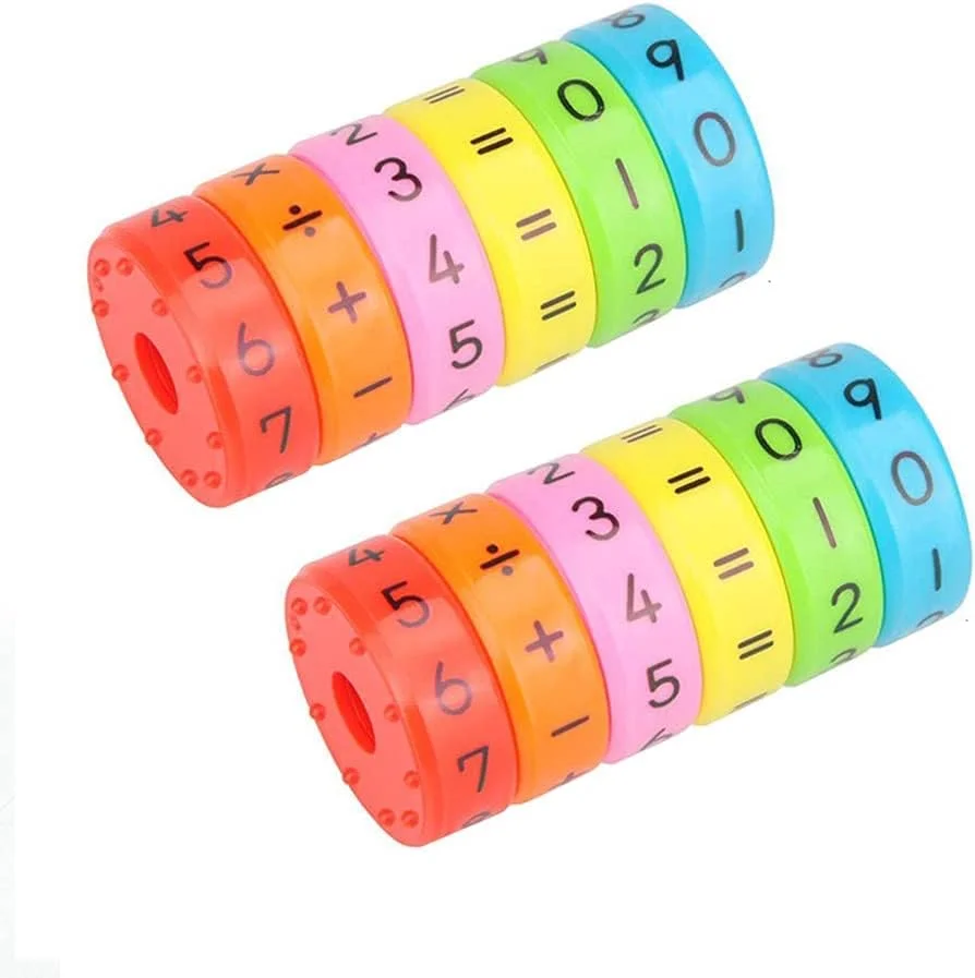 سیلندر آموزشی حساب مغناطیسی SYOSI، 2 عددی، بلوک های بازی اعداد برای تقویت هوش و توسعه مغز کودکان، اسباب بازی ریاضی مغناطیسی DIY