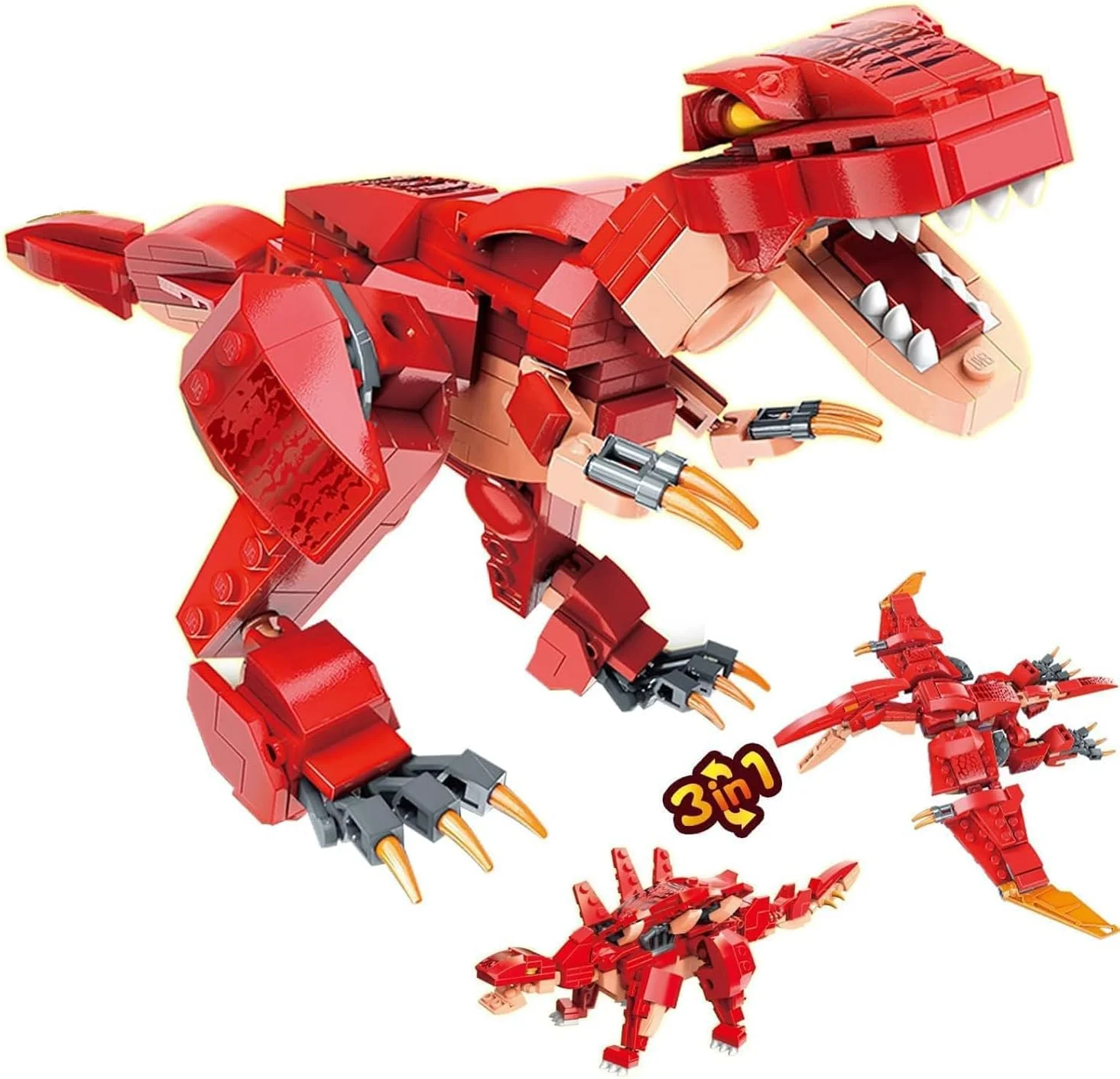 مجموعه ساختنی دایناسورهای STEM 3 در 1 SYOSI، 287 قطعه، اسباب بازی برای کودکان 6 تا 10 سال، بهترین هدیه برای پسران 6 تا 10 سال