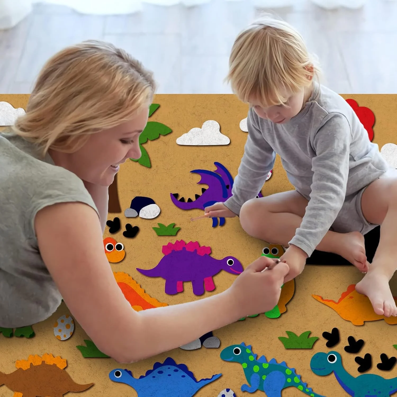 مجموعه ۴۱ تکه داستان های تخته نمدی دایناسور SYOSI به همراه کیت آویز دیواری ۳.۵ فوتی، هدیه تولد، کیت فعالیت کلاسی، کیت بازی تعاملی آموزش زودهنگام مجموعه ۴۱ تکه داستان های تخته نمدی دایناسور SYOSI به همراه کیت آویز دیواری ۳.۵ فوتی، هدیه تولد، کیت فعالیت کلاسی، کیت بازی تعاملی آموزش زودهنگام