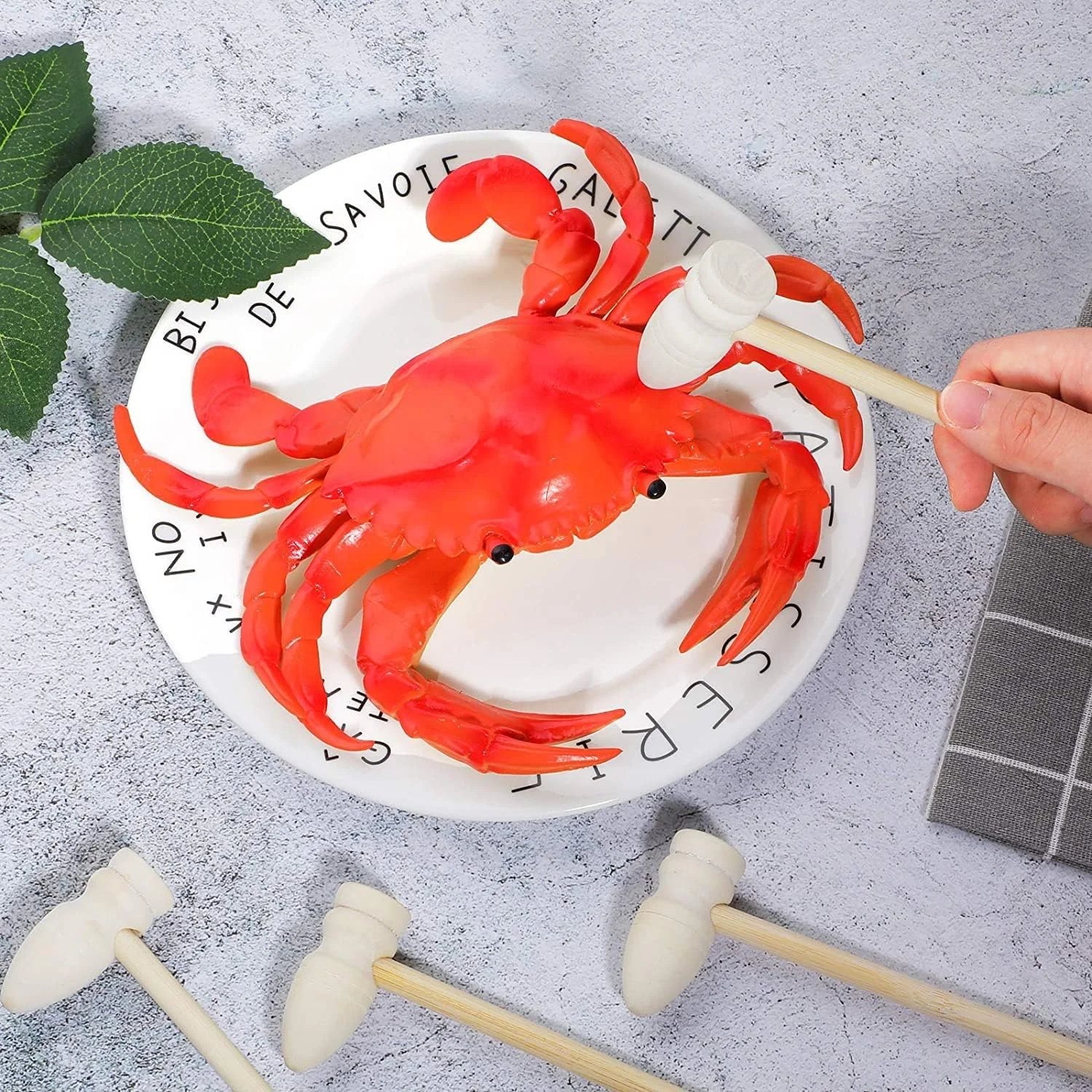 چکش های چوبی کوچک SYOSI، چکش خرچنگ، چکش غذاهای دریایی، اسباب بازی های کوبیدنی، Martillo De Madera، چکش های چوبی جامد طبیعی برای پسران، دختران، بزرگسالان برای شکستن شکلات، 14 عدد