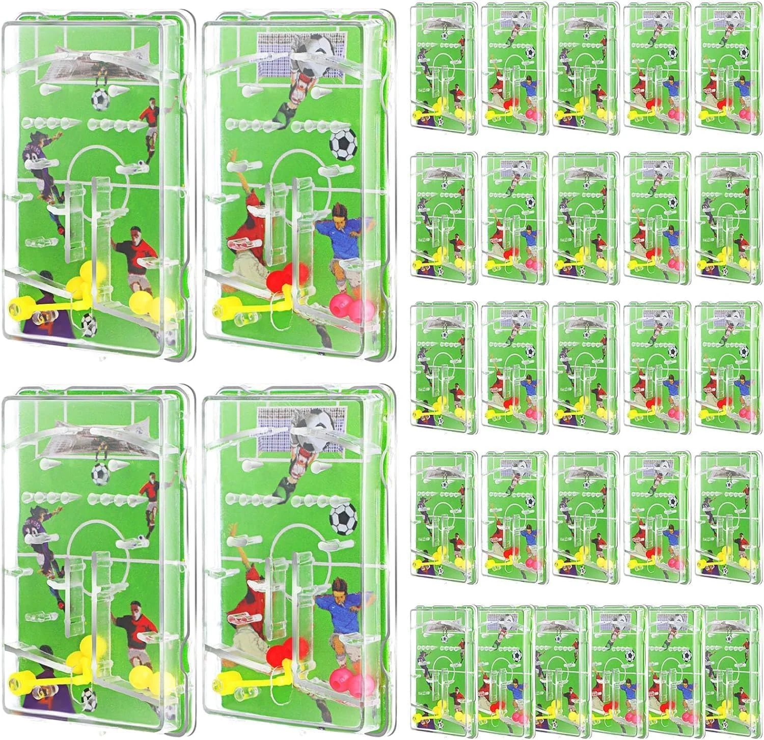 اسباب بازی پین بال فوتبال کوچک NALACAL، بازی پازل مارپیچ آموزشی دستی، ماشین پین بال، بازی های دستی قابل حمل برای کودکان و اسباب بازی های میز اداری، هدیه مهمانی فوتبال. (40 عدد)