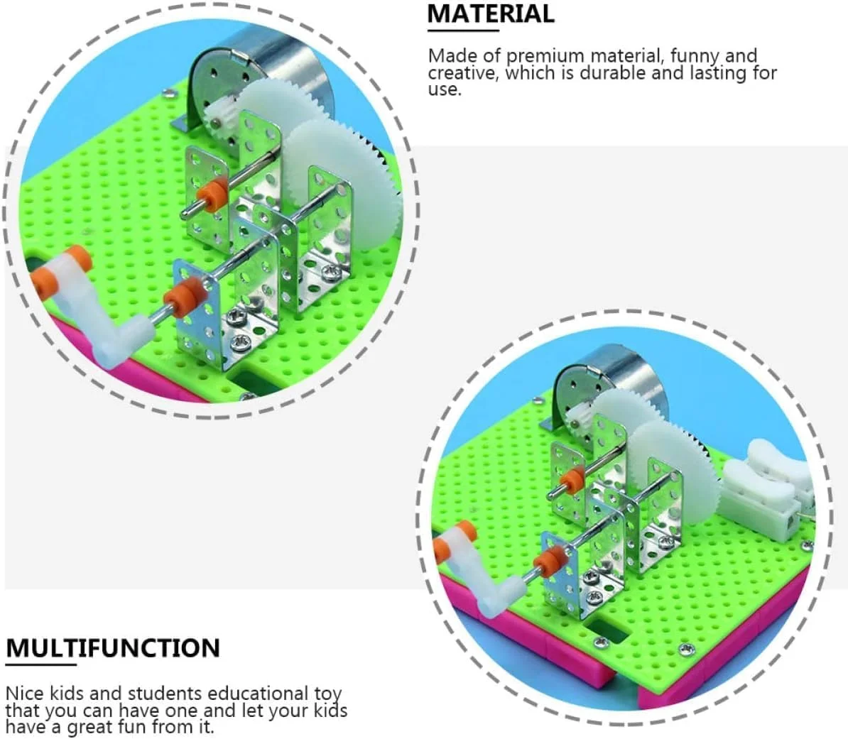 ژنراتور دستی NALACAL برای کودکان 6-14 سال: کیت علمی دستی قابل حمل آسیاب بادی، اسباب بازی دانش آموزان مدرسه
