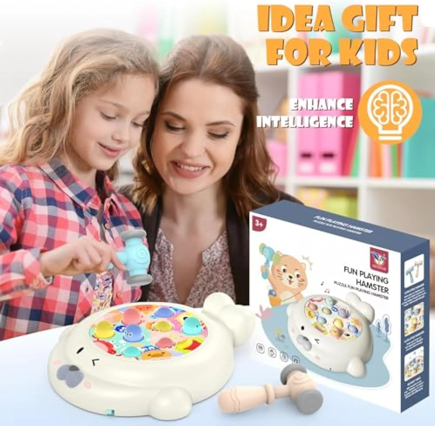 اسباب بازی بازی ضربه زدن به موش کور NALACAL، اسباب بازی کوبیدن، برای کودکان نوپا، اسباب بازی تعاملی آموزشی اولیه با موسیقی و نور، اسباب بازی رشدی و آموزشی برای کودکان 3-8 سال پسر