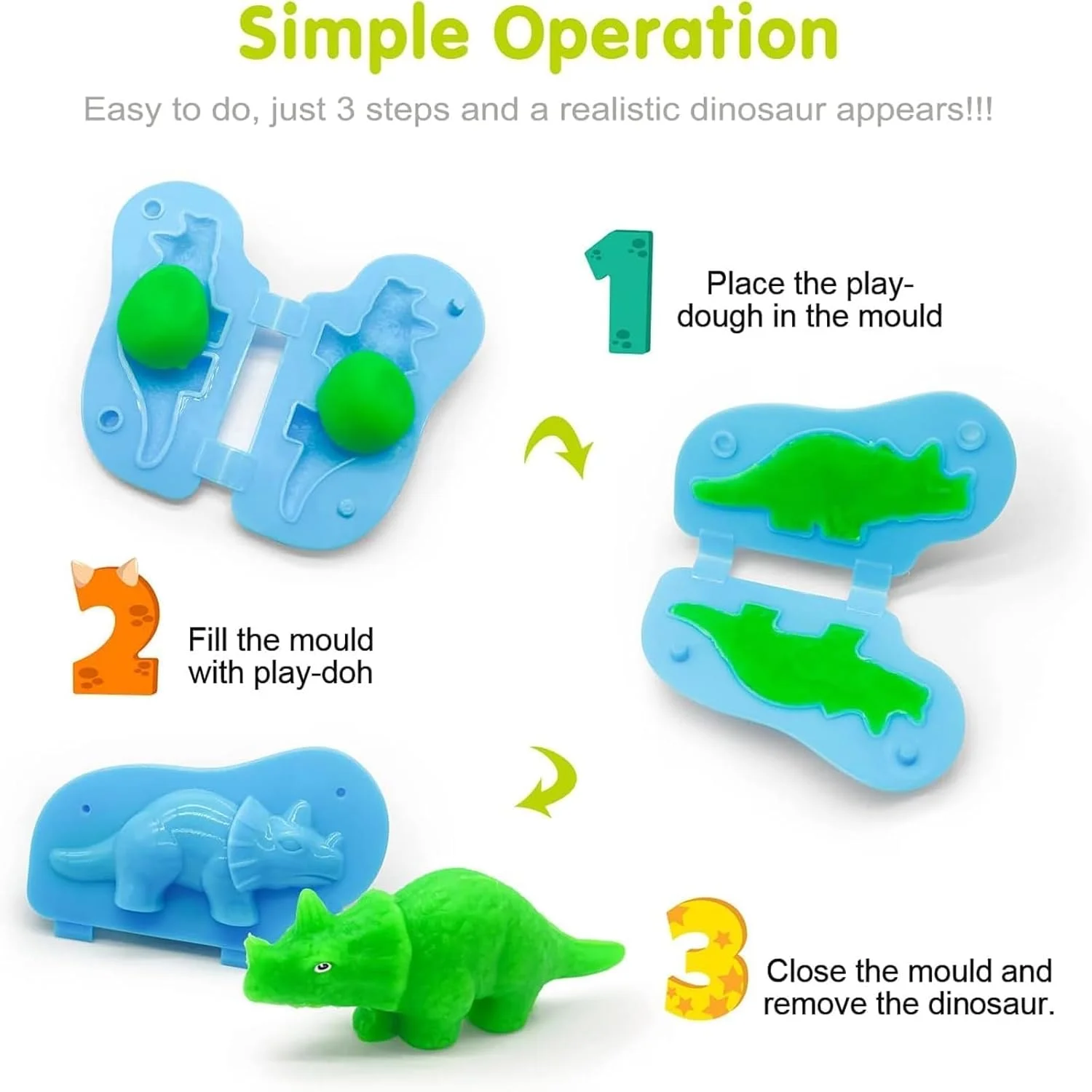 مجموعه ابزار خمیر بازی کودکانه، مدل دنیای دایناسورها، مجموعه لوازم جانبی خمیر بازی برای کودکان، مجموعه اسباب بازی آموزشی ساخت سفال پلاستیکی هدیه برای کودکان نوپا دختران پسر