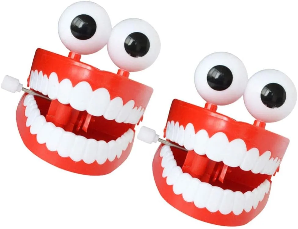 اسباب بازی کوکی دندان های متحرک پلاستیکی NALACAL، اسباب بازی آموزشی اولیه کوکی، اسباب بازی خنده دار دندان های مصنوعی، هدیه برای کودکان نوپا، غیر سمی و بدون بو (2 عدد)