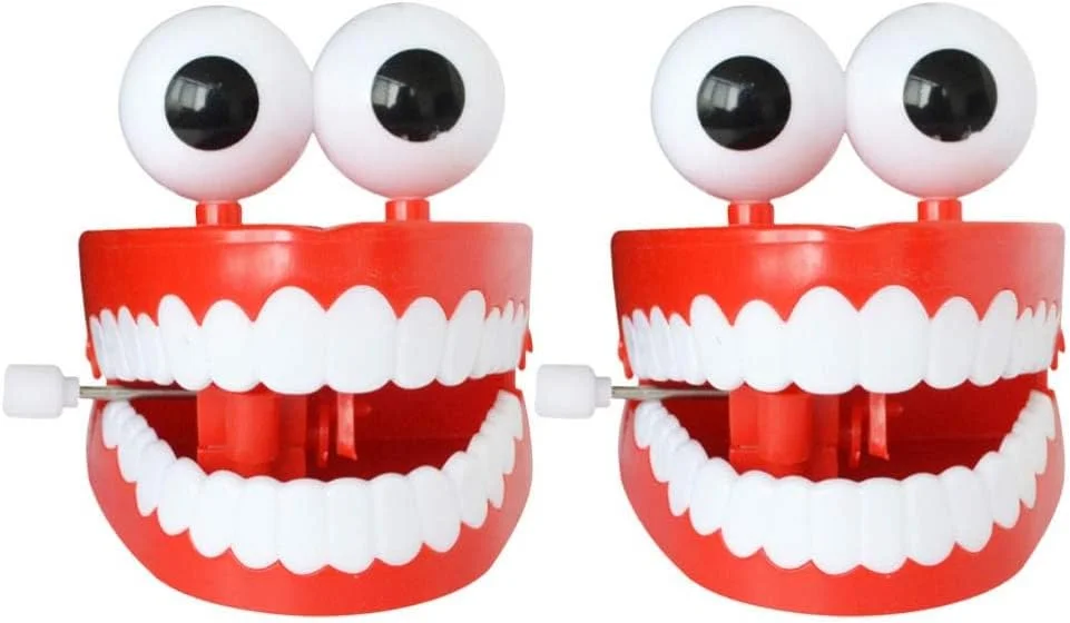 اسباب بازی کوکی دندان های متحرک پلاستیکی NALACAL، اسباب بازی آموزشی اولیه کوکی، اسباب بازی خنده دار دندان های مصنوعی، هدیه برای کودکان نوپا، غیر سمی و بدون بو (2 عدد)